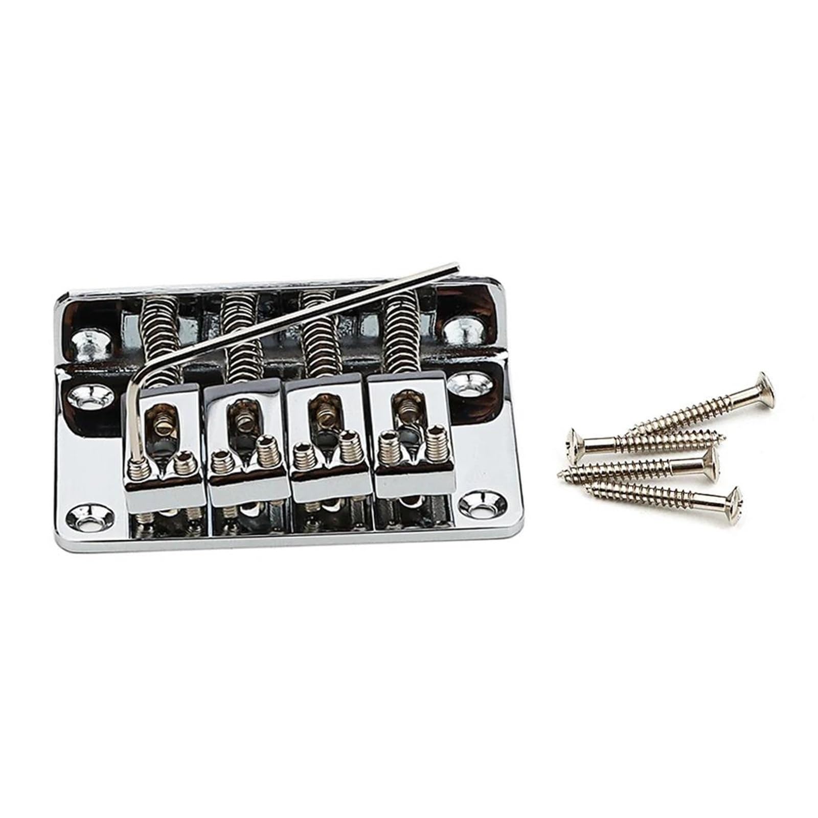 Set Ponti Per Chitarra Ponte hardtail per chitarra elettrica parti di ricambio per 4 corde migliorano la stabilità e il tono