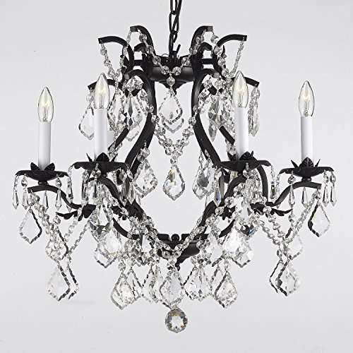 Gallery Wrought Iron Crystal Chandelier Chandeliers Lighting H19 X W20