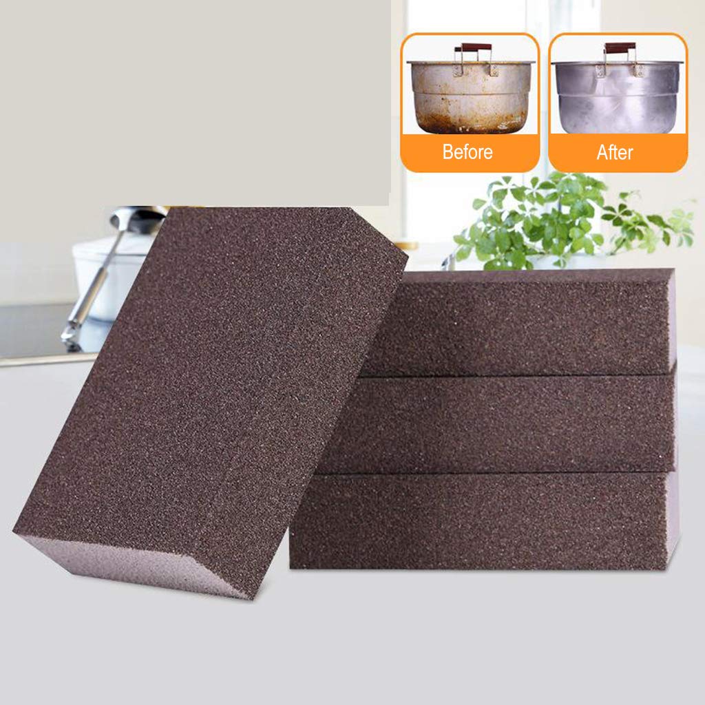 5 Pcs Kitchen Pot Cleaning Sponge Pads Carborundum Sponge Scourers Household