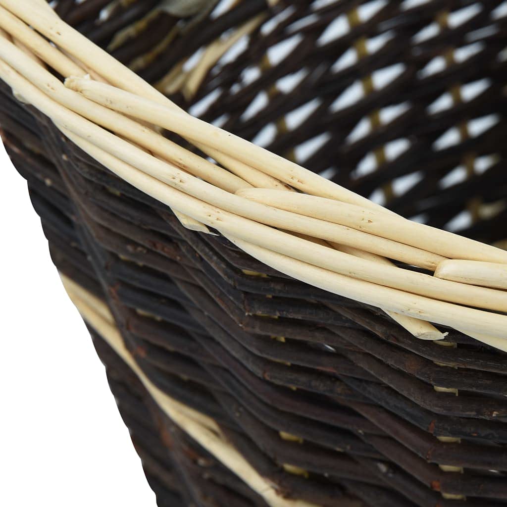 Genérico Cesto para leña con Correas Transporte Sauce Natural 57x51x69cm,Casa y jardín,Accesorios para hornos de leña y chimeneas,Bolsas y Soportes de leña-286975