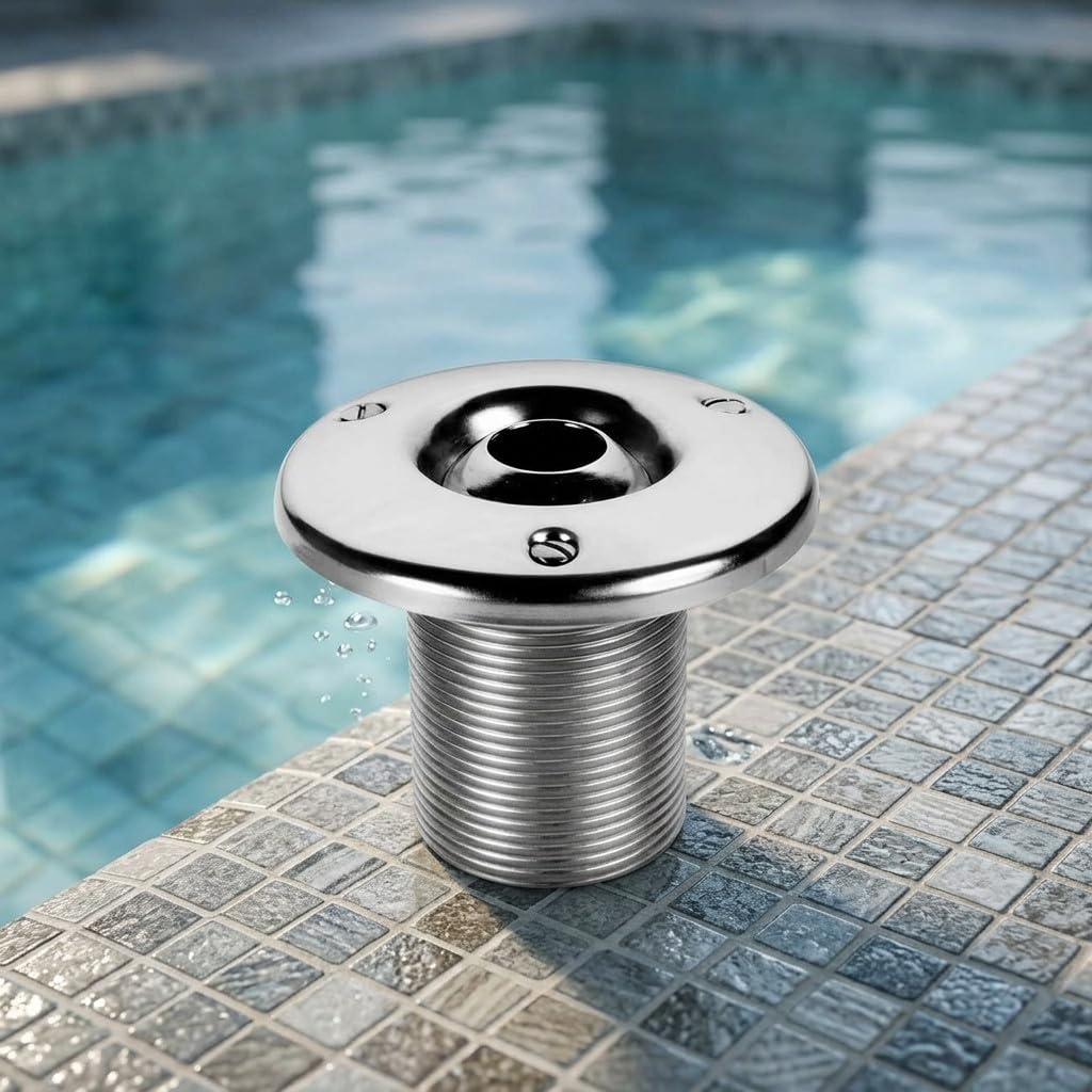 Suinga Boquilla de Impulsion Acero INOX Ø 20 mm | Longitud 70 mm para Piscina | Alta Eficiencia en Circulacion del Agua | Resistente a la Corrosion