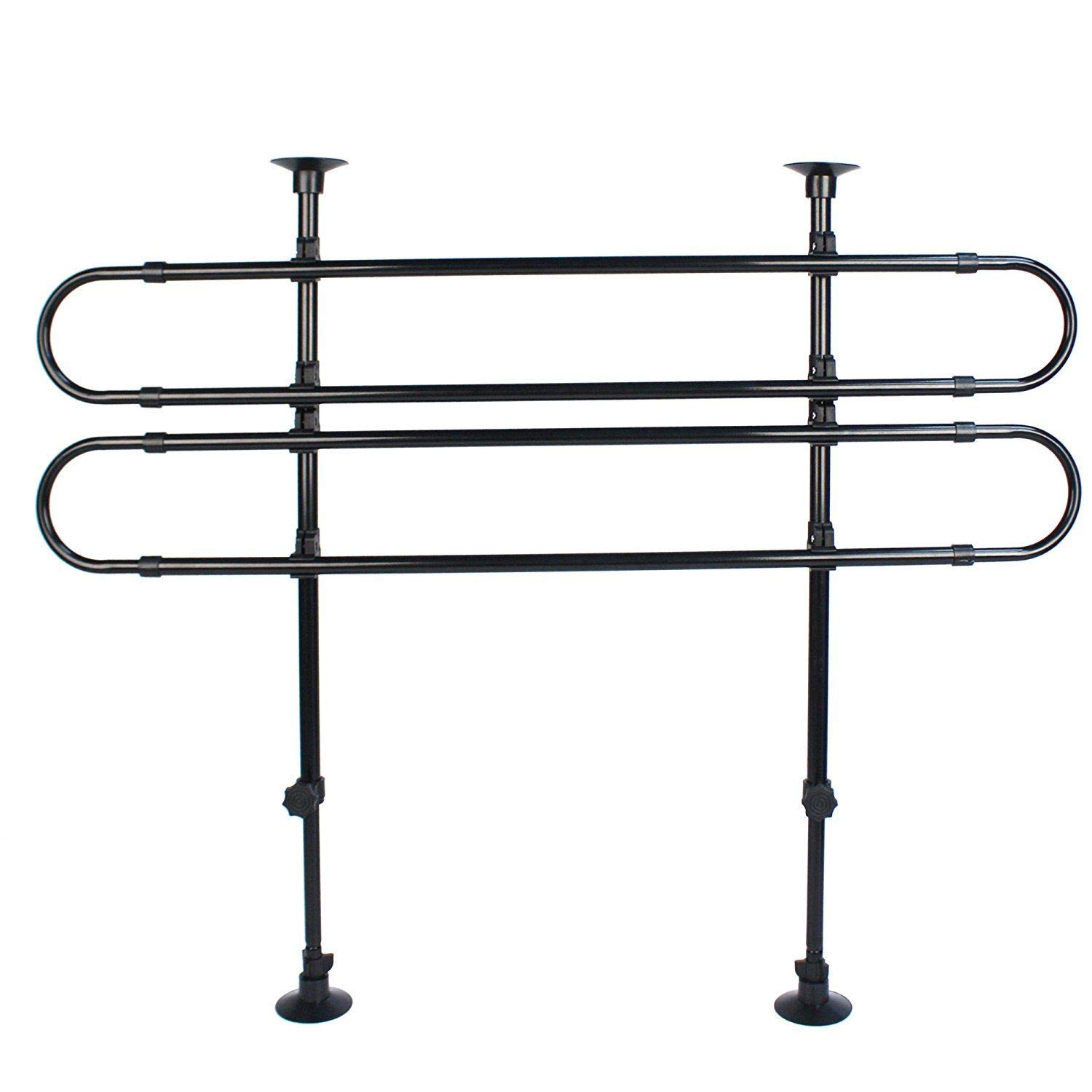 UKB4C Car Dog Guard Barrier for Car Boot - Universal Extendable Fitting Black Tubed Dog Fence For Most Cars, Hactchbacks, Estates, SUVs, 4x4s. Up to 150cm x 110cm