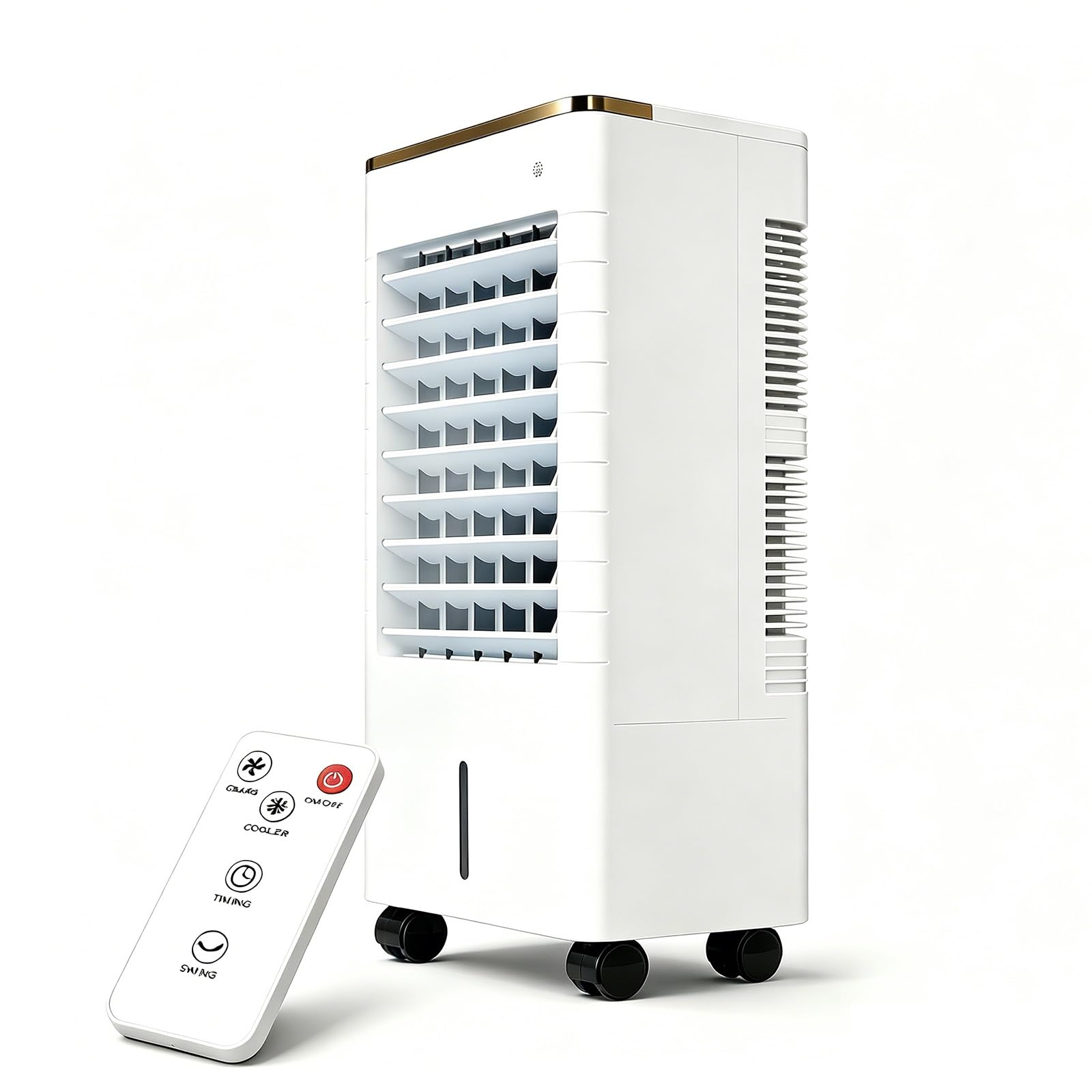 Portable Evaporative Air Cooler, Swamp Cooler with Remote Control, 3 Speeds, 12H Timer for Garage Warehouse Patio