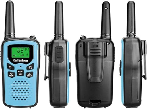 Vista 5 de Walkie Talkies para adultos, walkie talkies Kalisnhon con 22 canales FRS, walkie talkie de largo alcance con linterna VOX pantalla LCD radios