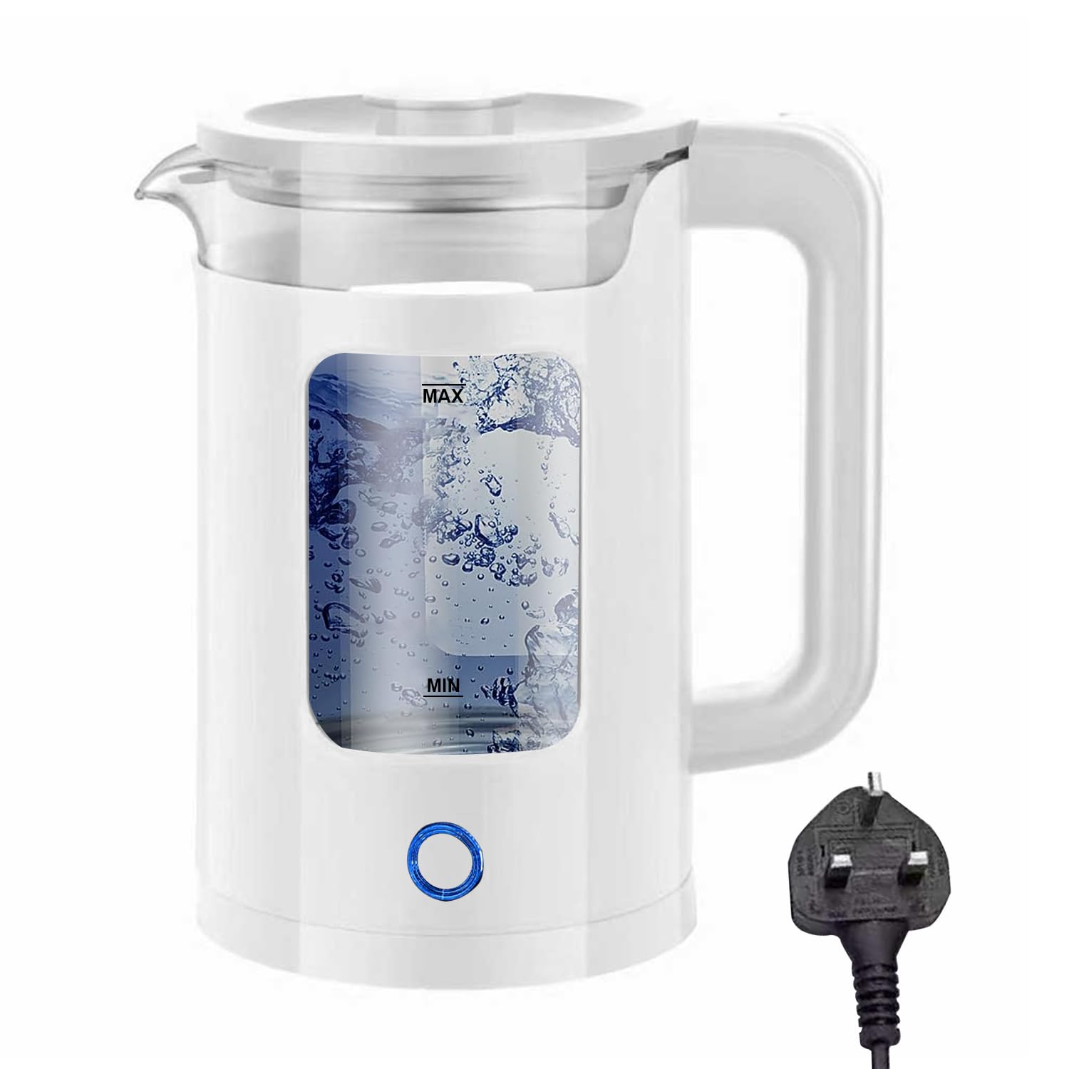 Gziztx Electric Kettle 2L 1500W Glass Kettle Electric with Indicator Light, 4-6 Minutes Rapid Boiling, Auto Shut-Off, Boil-Dry Protection - White