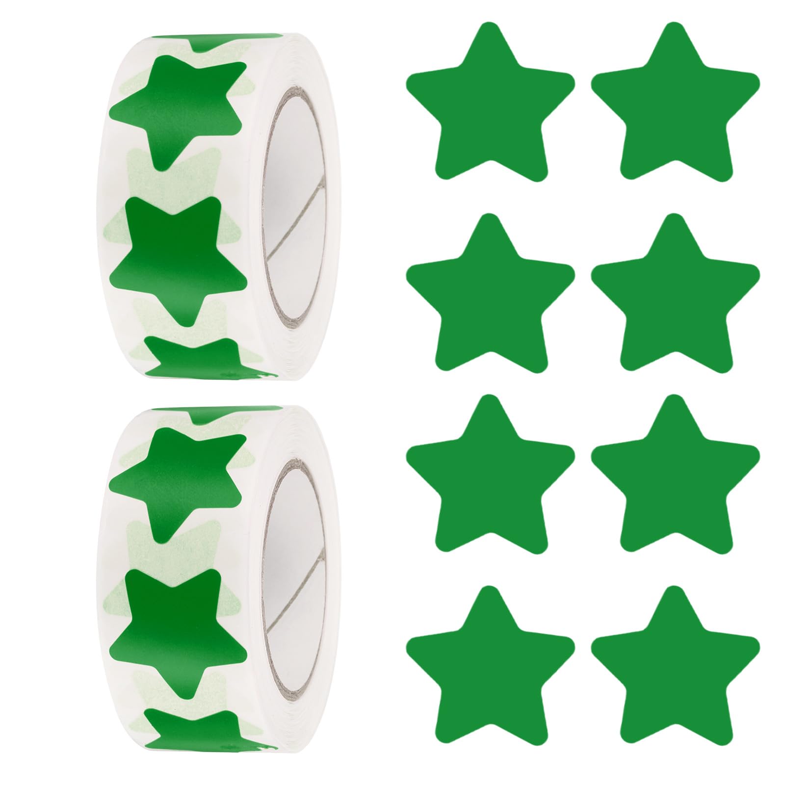 PATIKIL Star Stickers Roll 1 Inch(25mm), 1000pcs Reusable Self-Adhesive Star Labels for Reward Behavior Chart Teachers Business Decorating Wedding DIY Crafts, Green