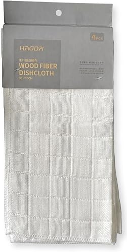 Wood Fiber Dishcloth - 4 Pack - 30x30cm