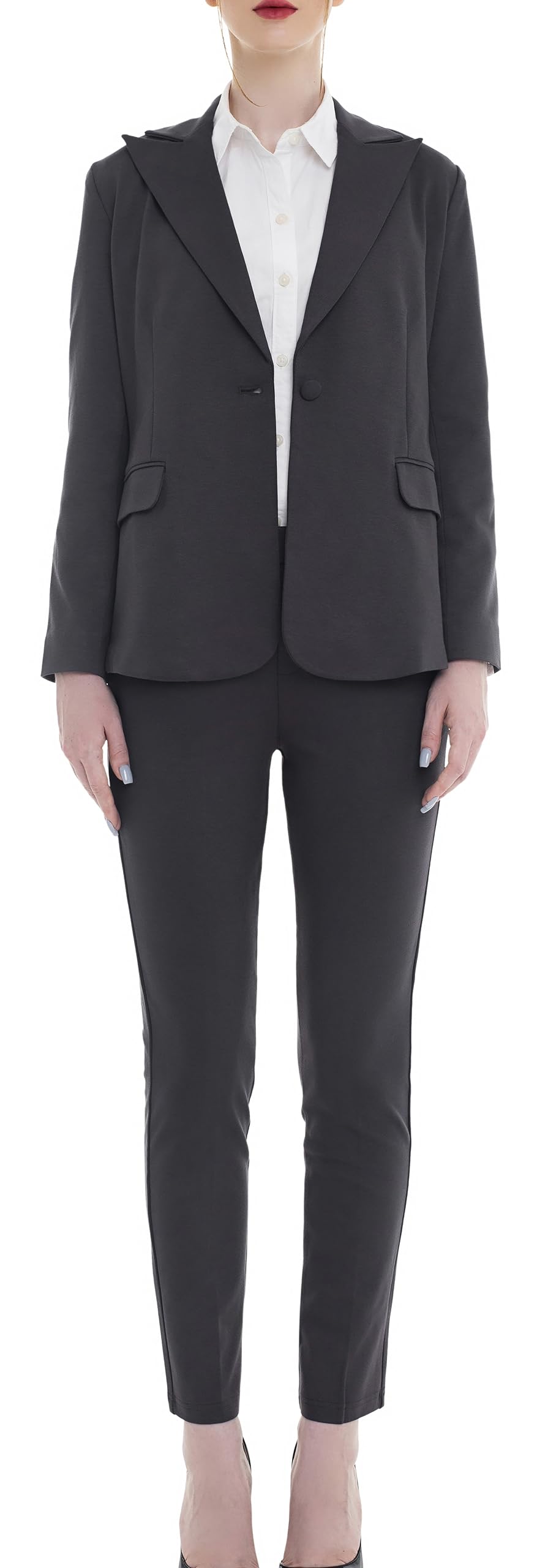 Marycrafts Womens Pant Suits Set Professional Business Suiting Blazer and Pants 2 Piece Outfit