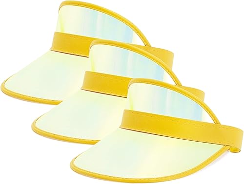 Miniatura 97 de Surkat Viseras solares transparentes de plástico con protección UV, sombrero para la cabeza, sombrero para golf, tenis, playa, ciclismo 1 paquete