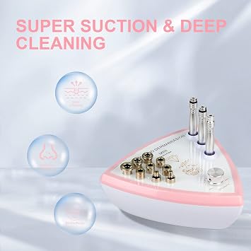 Diamond Microdermabrasion Machine Professional Beauty Face Care Equipment Microdermabrasion Device with Vacuum Spray for Salon Personal Home Use (Strong Suction Power: 65-68 cmhg)