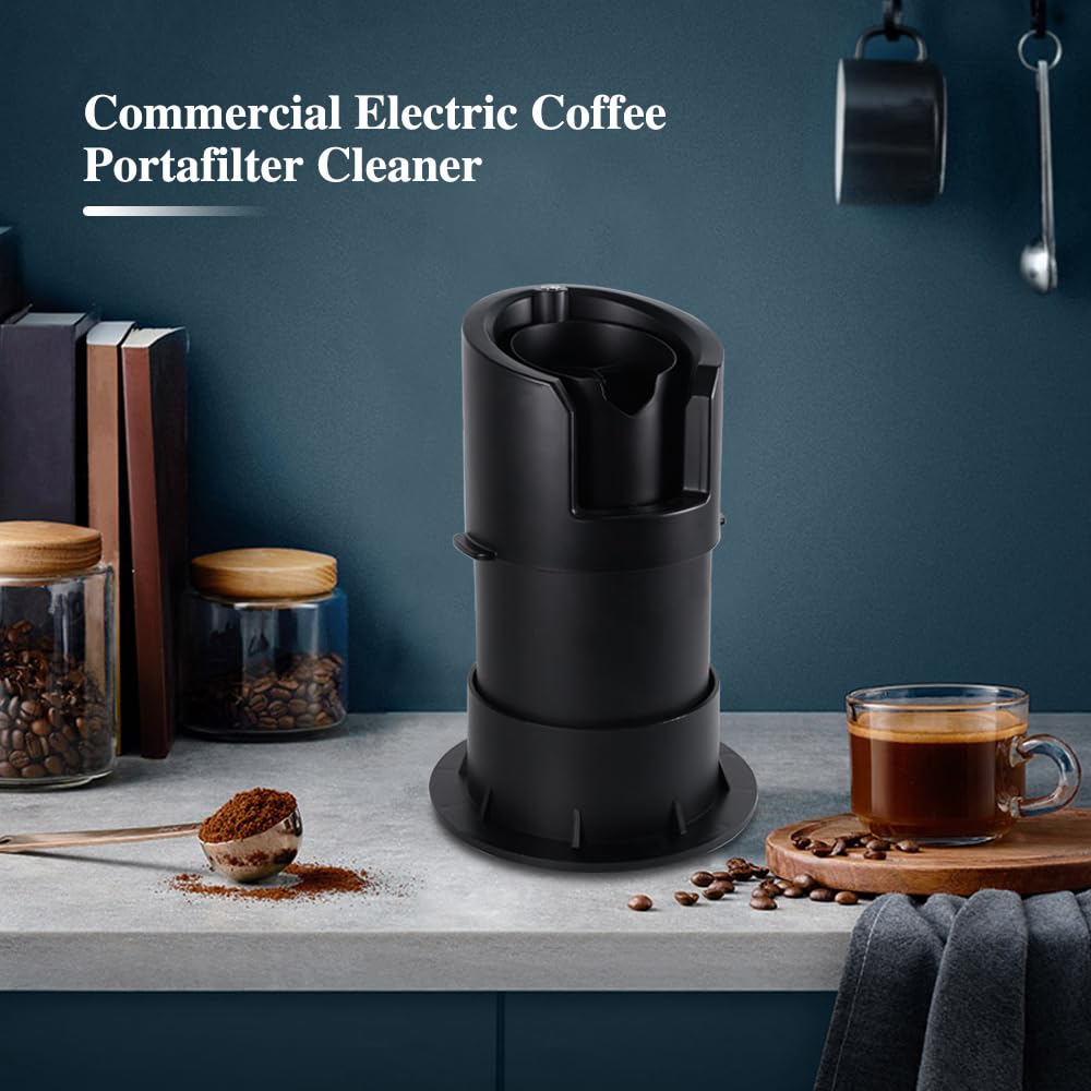 Automatyczny środek do czyszczenia portafiltra 58 mm do ekspresów do espresso, elektryczna wycieraczka do kawy, wydajne narzędzie do czyszczenia z 3 wycieraczkami do proszku, idealny do użytku