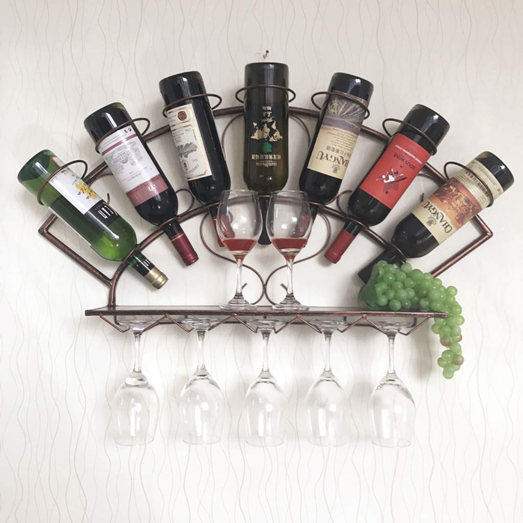 Casier à vin tenture murale pour ranger bouteilles et verres sans encombrement
