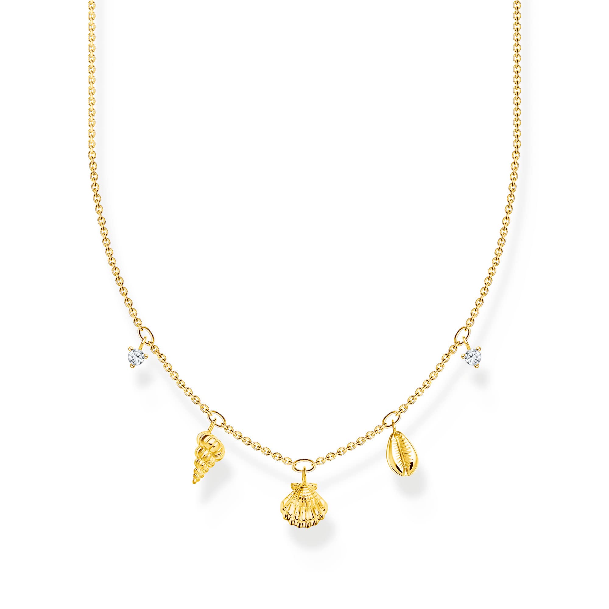 THOMAS SABO Collana in argento placcato oro KE2266-427-14, misura unica, Argento sterling, Nessuna pietra preziosa