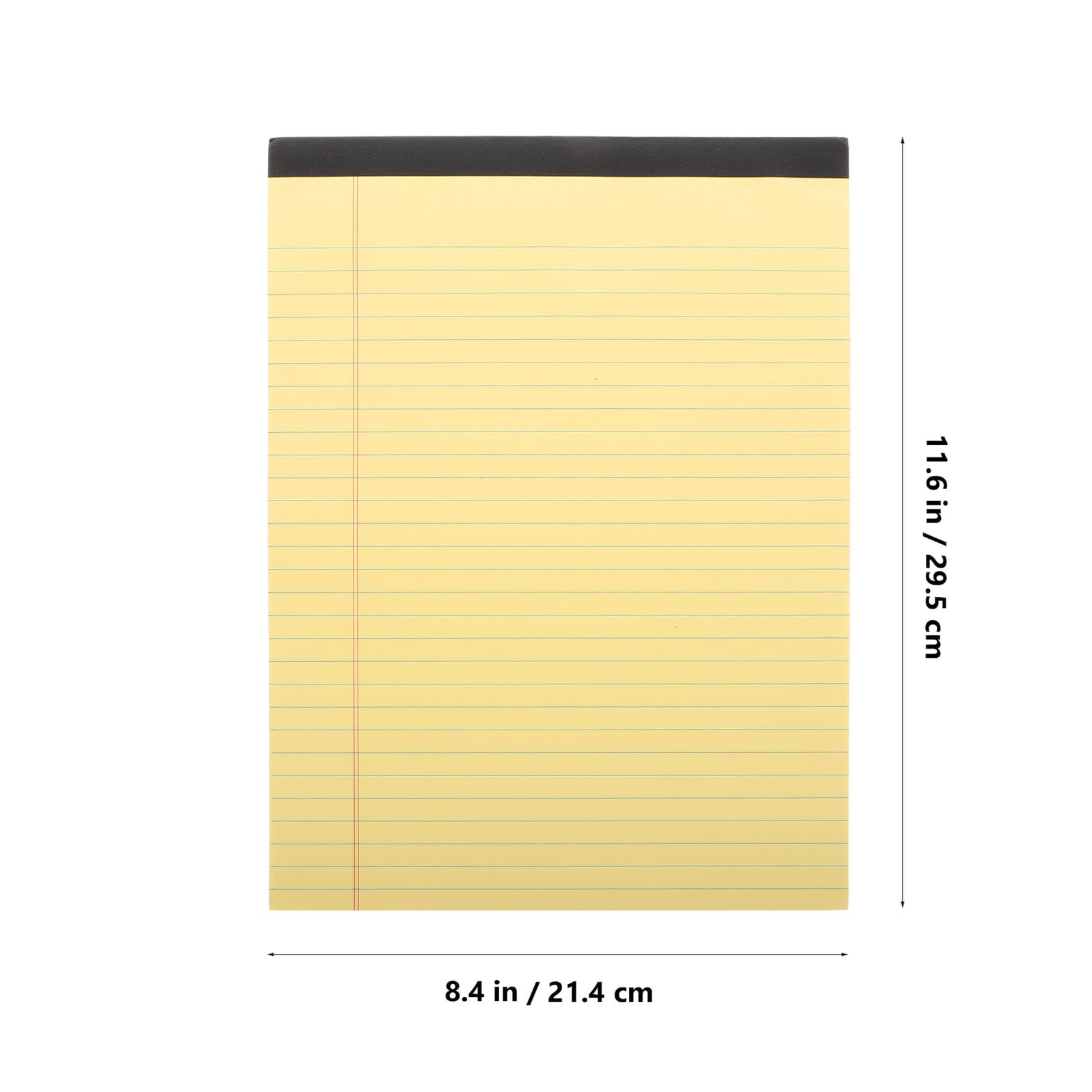 Blocco Note A4 Strappabile 6 Pezzi Giallo, Carta Pasta | Layout a Sezioni con Righe, per Appunti Ordinati, Uso Quotidiano e Business