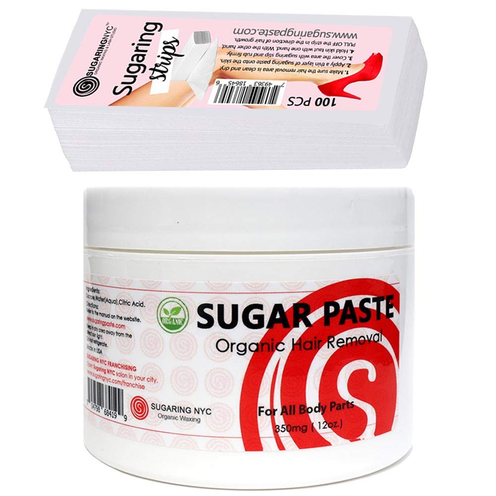 Sugaring Wax by Sugaring NYC + Set of 100 Sugaring Strips