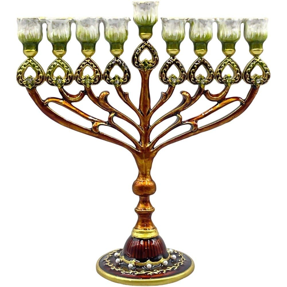 Bougeoir à 9 branches artistique en alliage de zinc au design antique noble