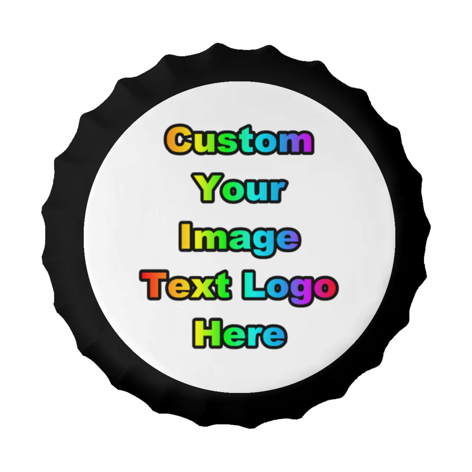 DJNGN Custom Bottle Cap Metal Tin Sign, Personalised Add Your Own Image/Text Decorative Vintage Caps Signs Cafe Beer Bar Decoration Plaque Home Wall Art Signs
