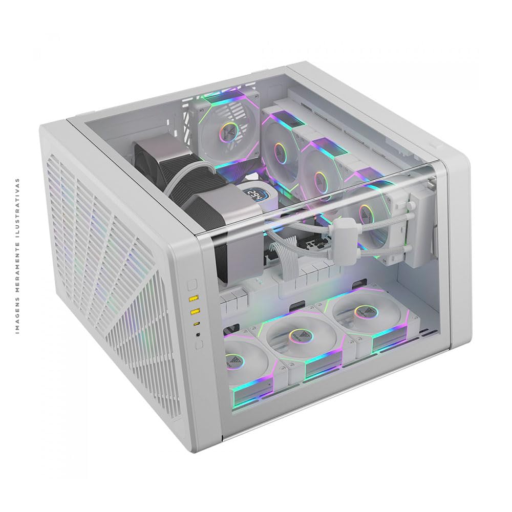Gamdias Neso P1 Wh Computer Case Full Tower Bianco (neso P1 Pro Dual Chamber FulL-Tower White Case)