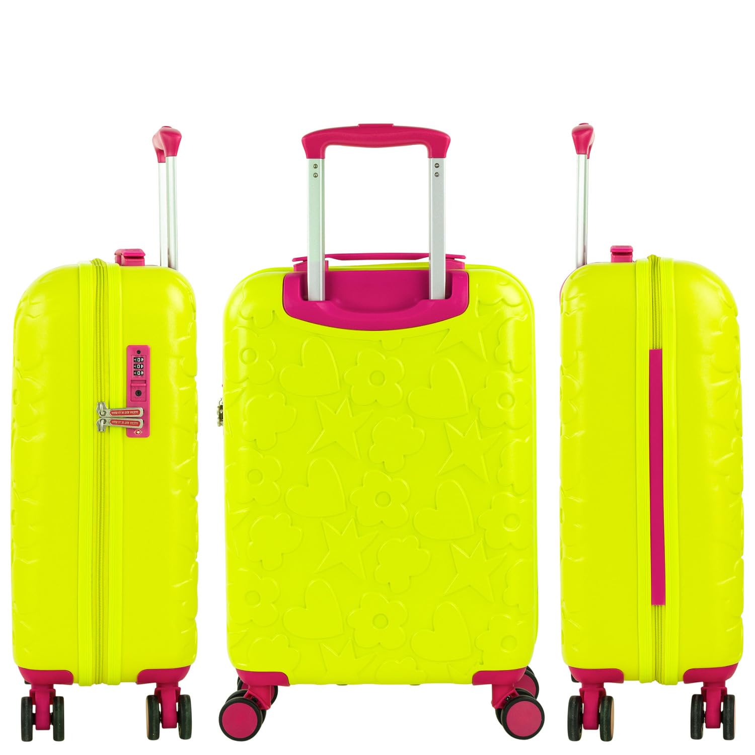 Agatha Ruiz de la Prada - Maletas De Viaje Cabina 55x40x20 Equipaje De Mano Avion Trolley Cabina Duradero Ligero Ruedas Silenciosas con Neceser. Candado de Combinacion TSA, Pistacho