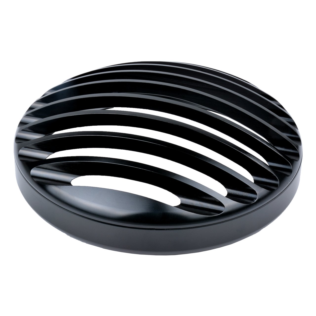 KATUR 5 3/4 "Nero Alluminio Faro Grill Copertura Per 2004-2014 Sportster XL 883 1200