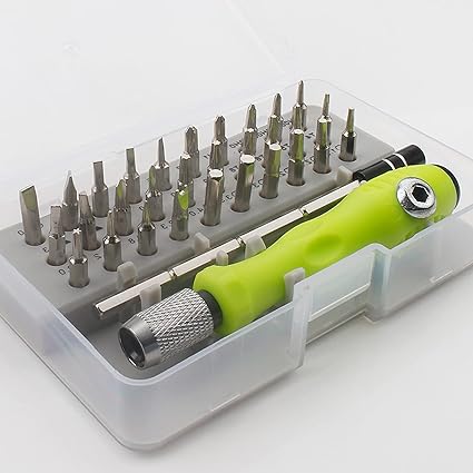 Small Screwdriver Set- 32 in 1 Mini Professional Screwdriver Kit with Case, Precision Tiny screwdriver tool Suitable for DIY, Electronics Eyeglass, Watch, Phones, Laptop, Computers, Toys