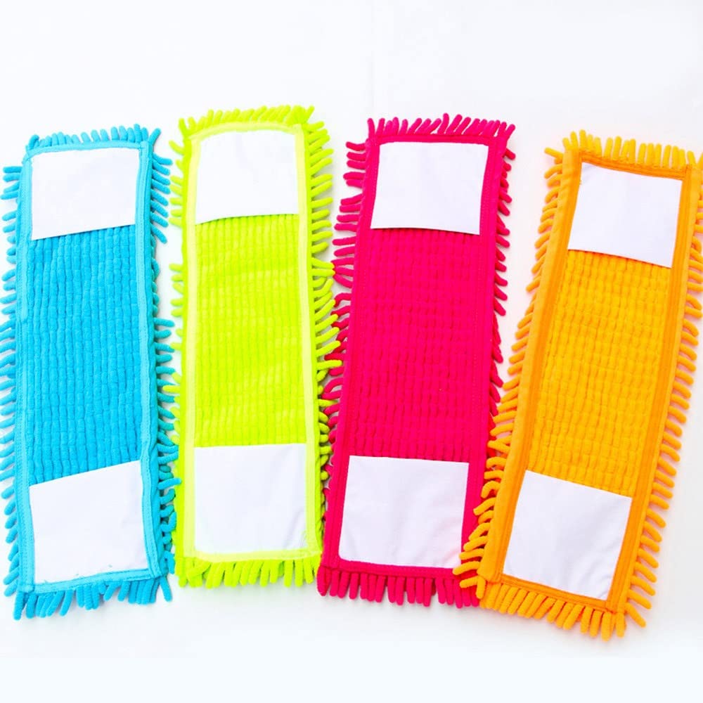 Cabeza de reemplazo de la fregona de Chenille for el suelo de lavado Paño de limpieza de la microfibra Microfibra autoprolada(3-Pack)