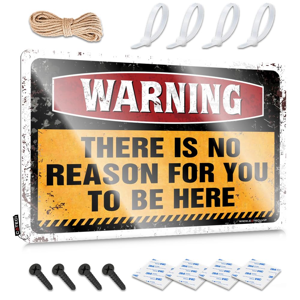 Man Cave Tin Sign Wall Decor Metal Tin Sign There Is No Reason For You To Be Here Tin Sign(30X40CM)