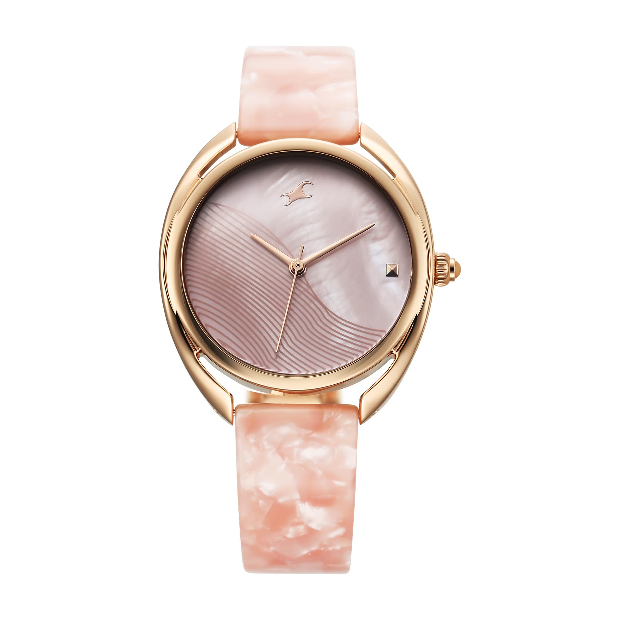 Fastrack Younique Quartz Analog Pink Color Mother of Pearl Dial Acetate & MetalStrap Watch for Girls (B0D8VVSNG5) Amazon Price History, Amazon Price Tracker
