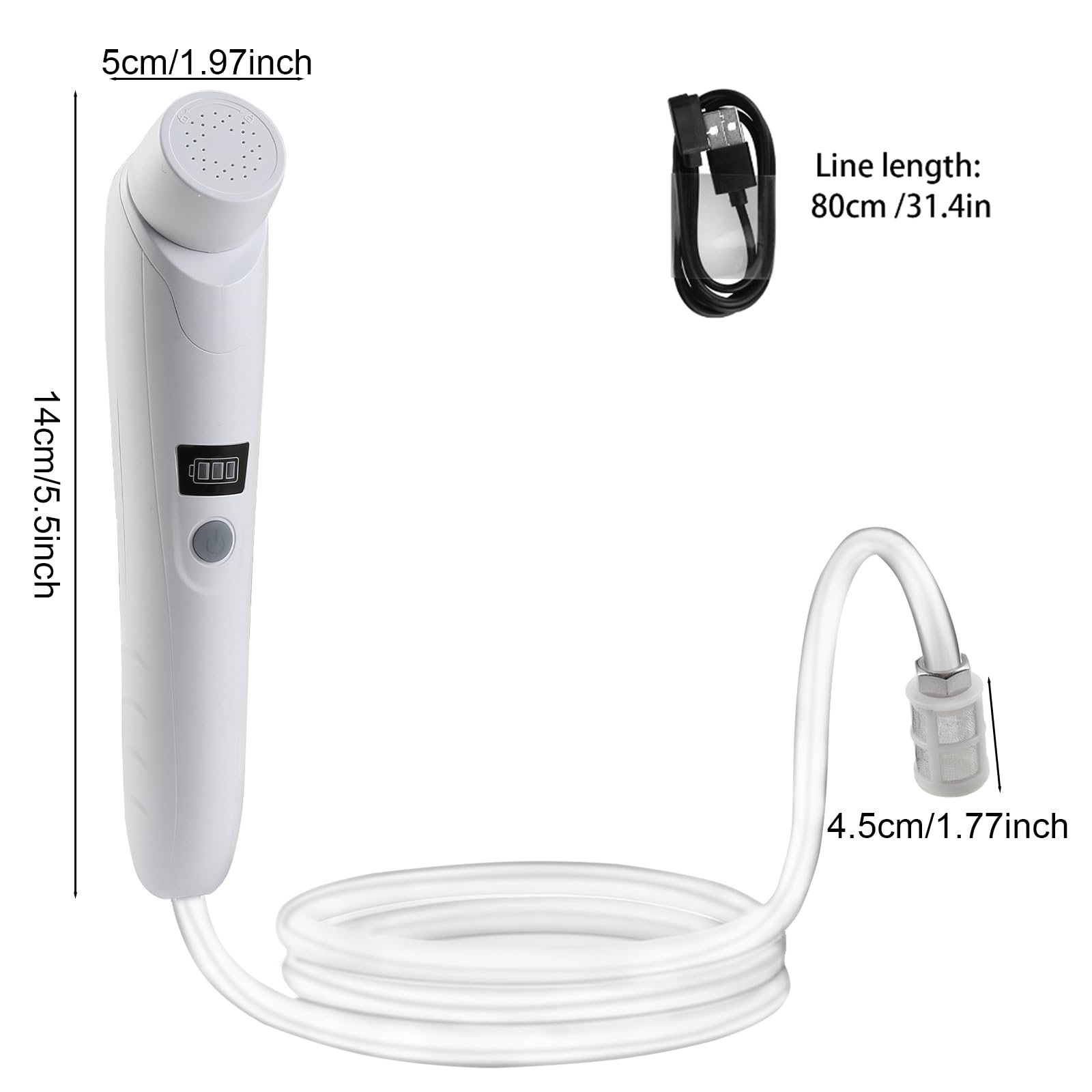 doccia portatile per esterno,doccia elettrica tenere in mano,impermeabile IPX6,ricarica USB,compatto e portatile,adatto per campeggio all'aperto,doccia in spiaggia,trekking,bagno per animali