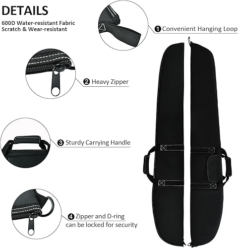 Miniatura 5 de AUMTISC Funda suave para rifle, bolsa de transporte de pistola para caza de 444852 pulgadas con bolsillo con cremallera y correa de hombro ajustable