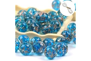 100Pcs Luminous Glass Beads 8mm Round Beads Glow Crystal