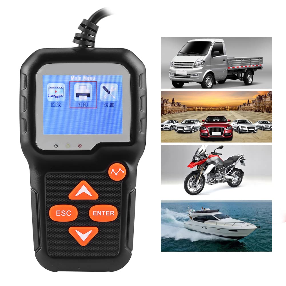 Acouto KW650 Automatyczny Tester Akumulatora dla 6V - 12V Motocykl Samochodowy Analizator Digital Analizator Battery TesterBattery Analizer Battery Tester dla 6–12V Monitorbattery Diagnostic