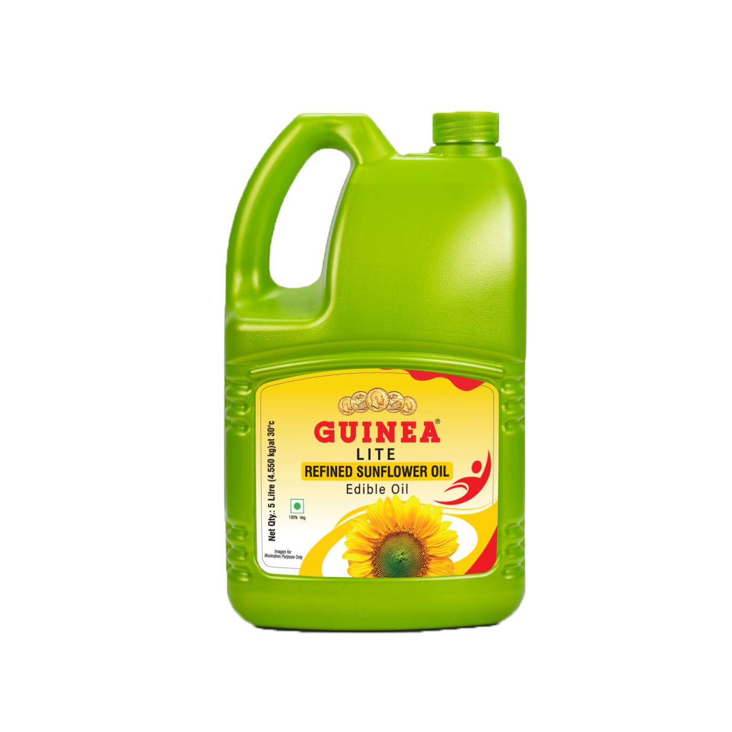 Guinea lite Refined Pure Veg Sunflower Edible Oil I Cooking I Eating I Cold Pressed I Kachi Ghani I Chemical Free I Surajmukhi I Suryamukhi Seed Oil Jar - 5L (B0BXKYPN66) Amazon Price History, Amazon Price Tracker