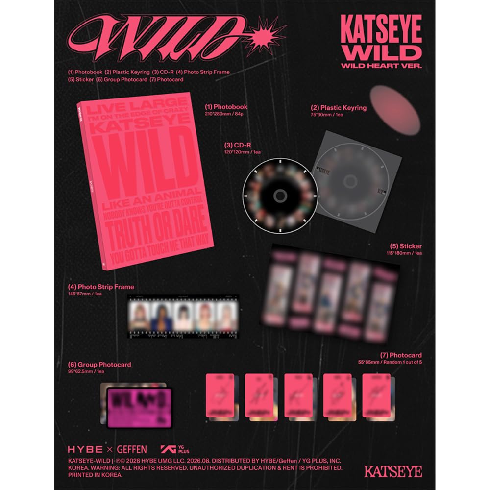 KATSEYE WILD - Álbum de fotos oficial de K-Pop (versión 2)