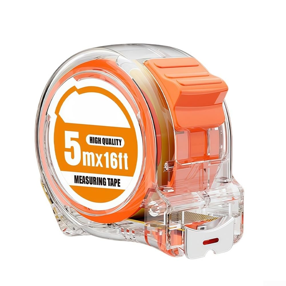 Cinta métrica transparente de policarbonato de 5 m a prueba de golpes (5 x 19 mm)