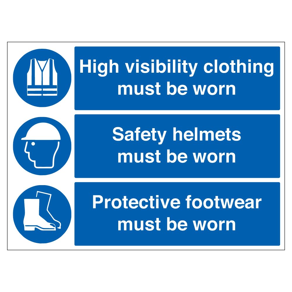 V Safety Safety Helmets/High Vis/Protective Footwear - Correx® 600 x 450 mm Safety Sign, Blue