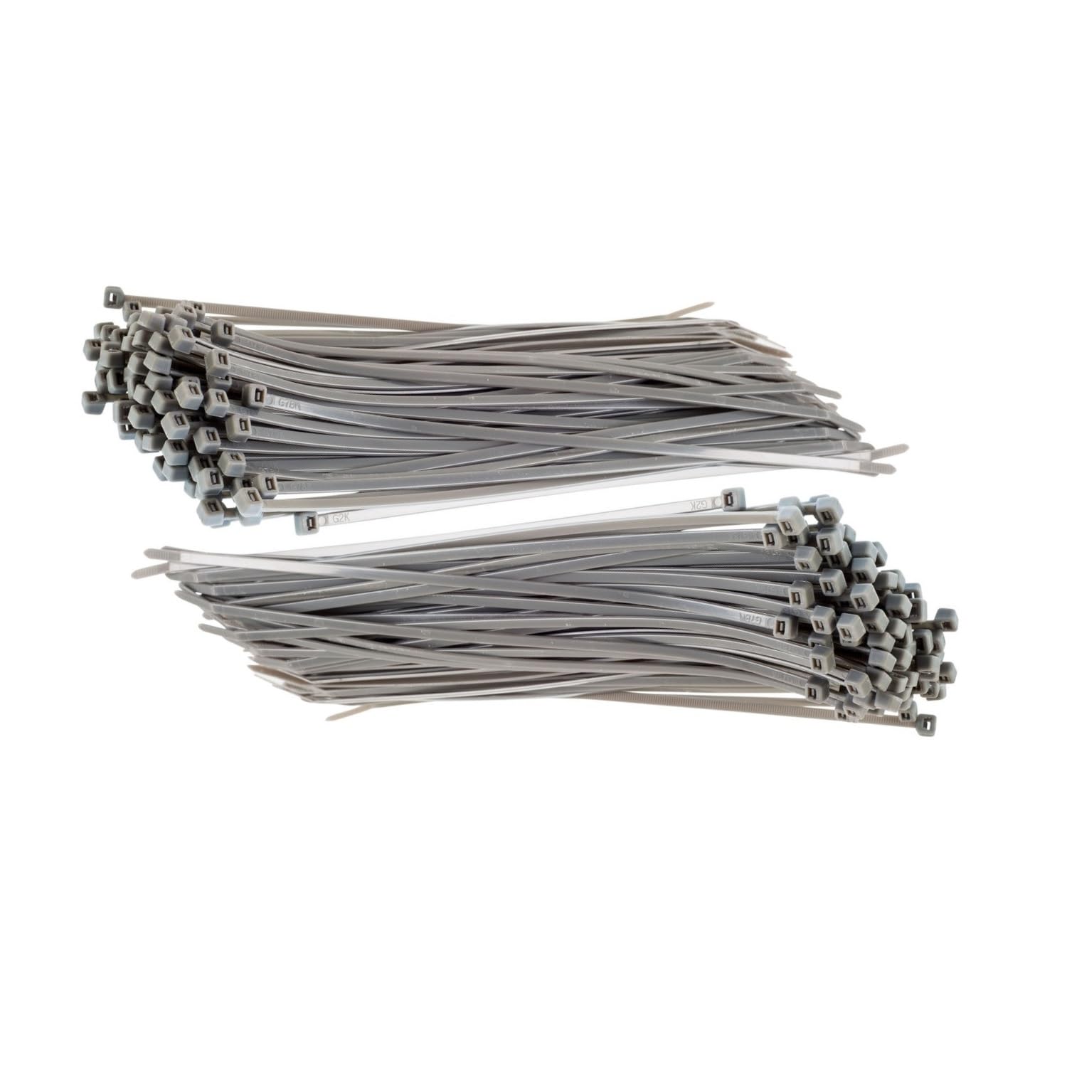 TERF® 100 Pcs Grey Cable Ties 200mm (8'') X 4.8mm Premium Nylon Zip Ties Wraps Secure Self Locking Mechanism Plastic Tie for Home Office Garden Garage Workshop DIY Multi Use