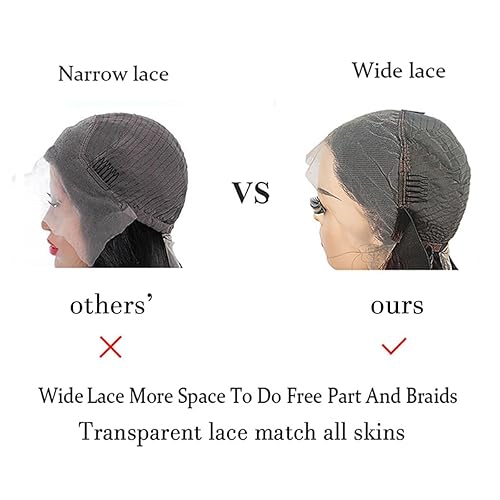 Miniatura 5 de SENSAIRUITE Pelucas de cabello humano ondulado con encaje frontal, encaje ancho, densidad 180, pelucas de cabello humano de 13 x 4, pelucas de