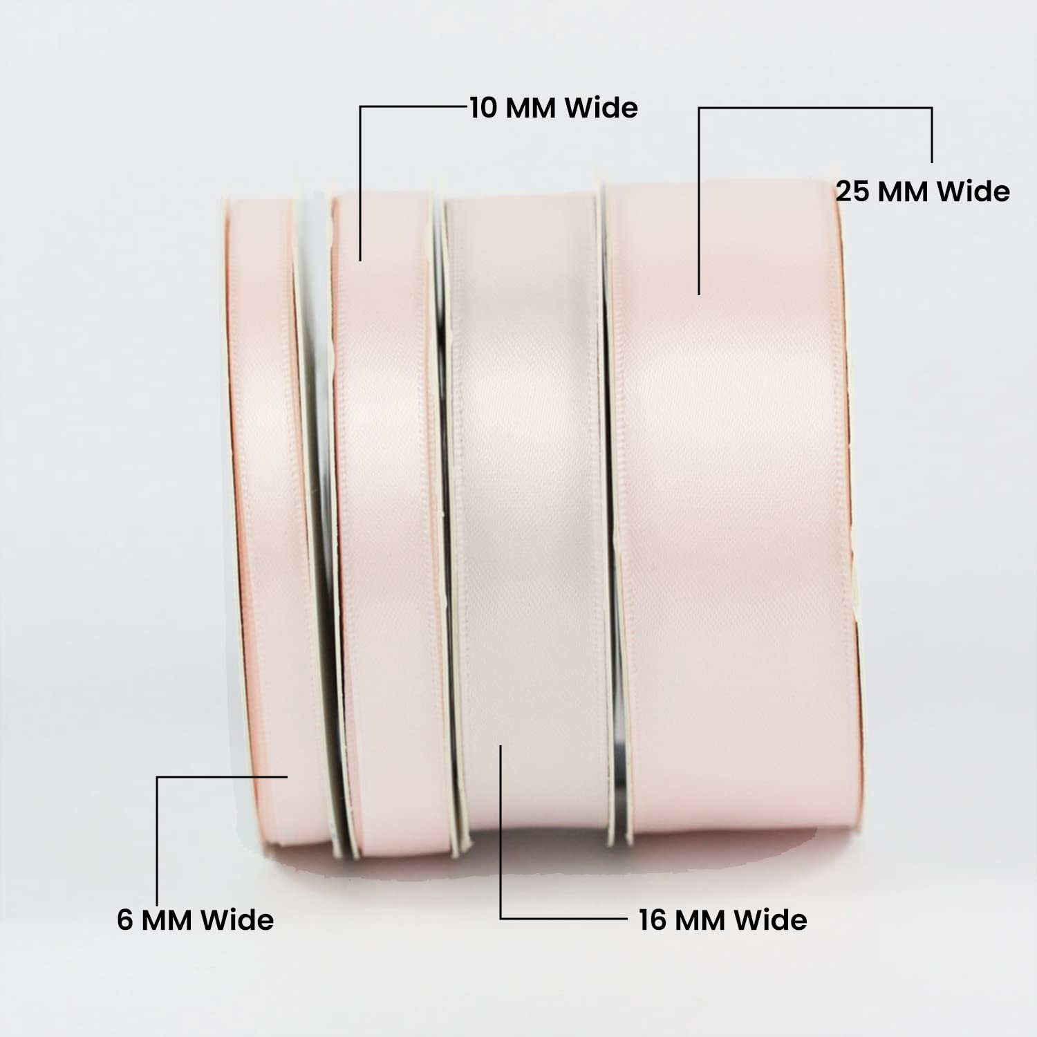 Double Sided Satin Ribbon, 27 Solid Colours, 10 Metre Reel, Fabric Ribbon for Gift Wrapping Cake, Wedding Party Decoration - Image 2