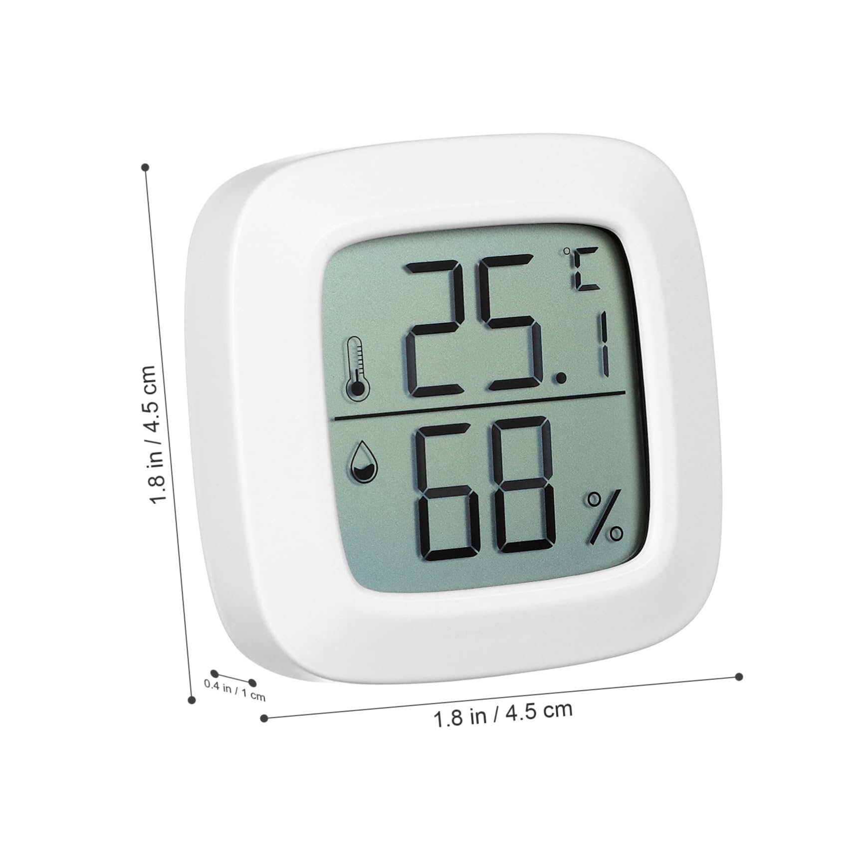 Abaodam 5 Ensembles Thermomètre Portable Numérique Celsius Hygromètre Decoration Voiture Jauge De Température D'humidité Jauge De Température Pour La Maison Abdos Blanche 3 Pièces * 5