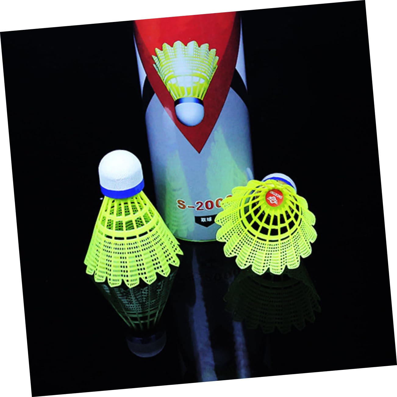 ifundom 6 Pack Children Shuttlecock Plastic Badminton Balls Sturdy Structure High Elasticity for Family Play