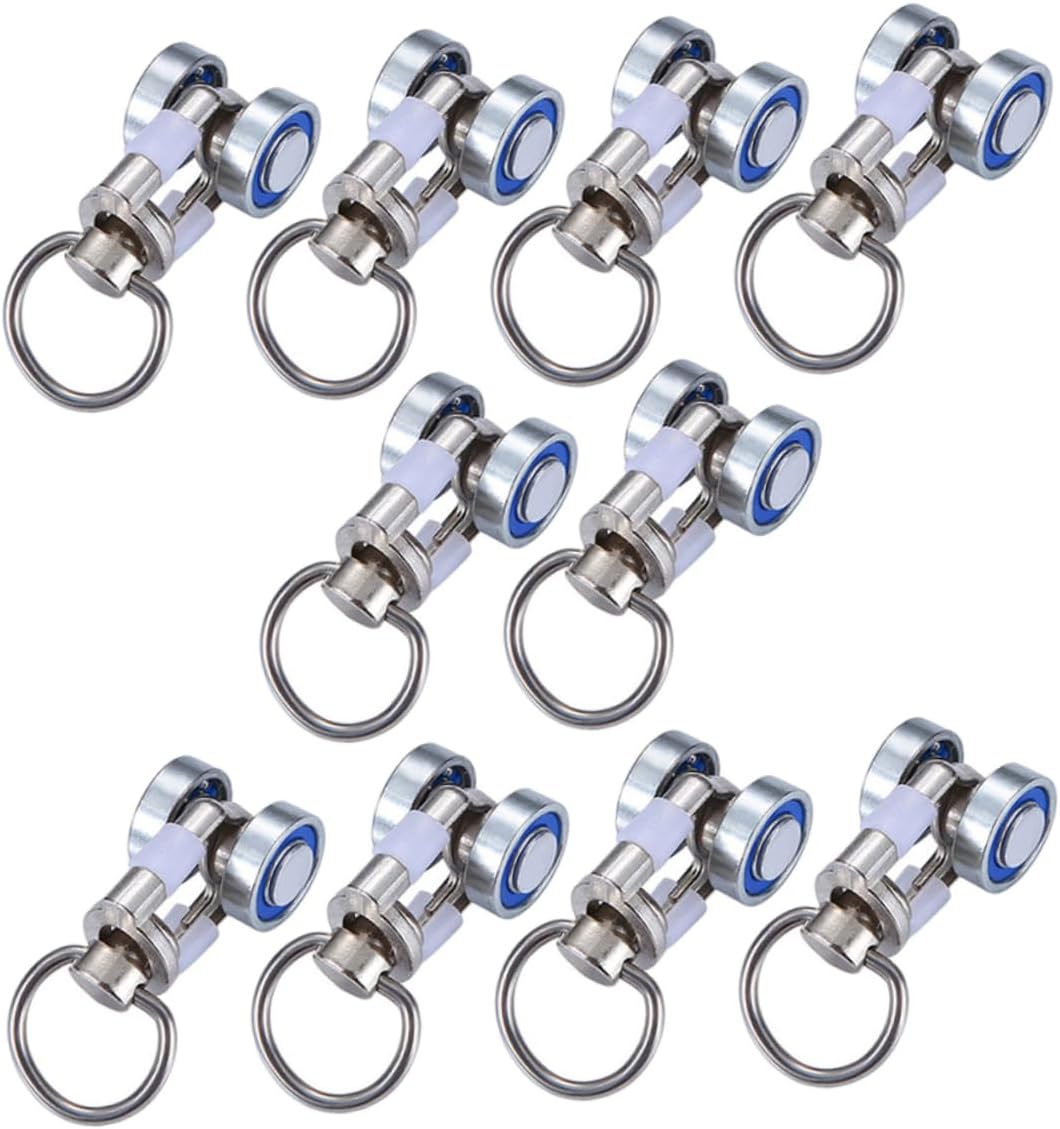 Alipis 100pcs Twin Wheeled Carriers Silent Gliders Metal Curtain Track Rollers Easy Movement