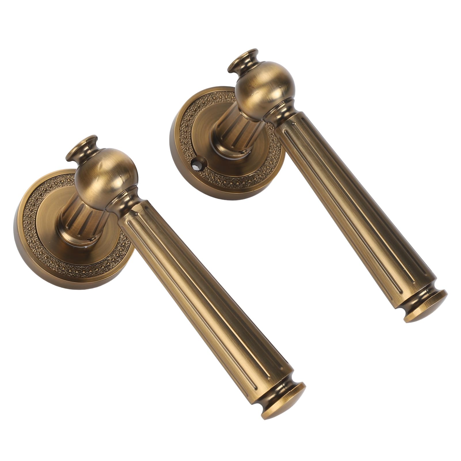 Manija de Puerta Dorada, Construcción de Acero Inoxidable y Cobre Puro, Diseño Ergonómico de Agarre Cómodo, Mecanismo de Bloqueo Silencioso, con Función de Bloqueo Separada,