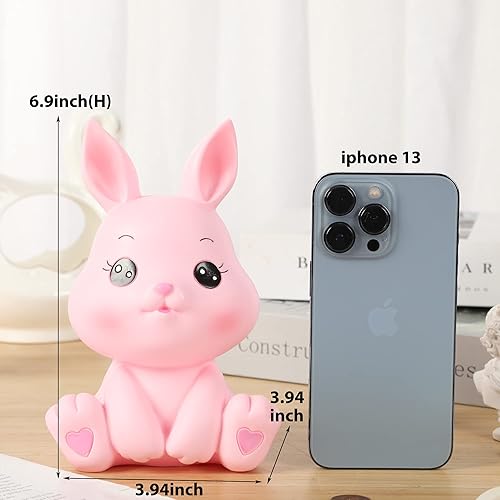 Miniatura 10 de HW Little Bunny Money Bank mini alcancía de conejo el mejor regalo de cumpleaños blanco