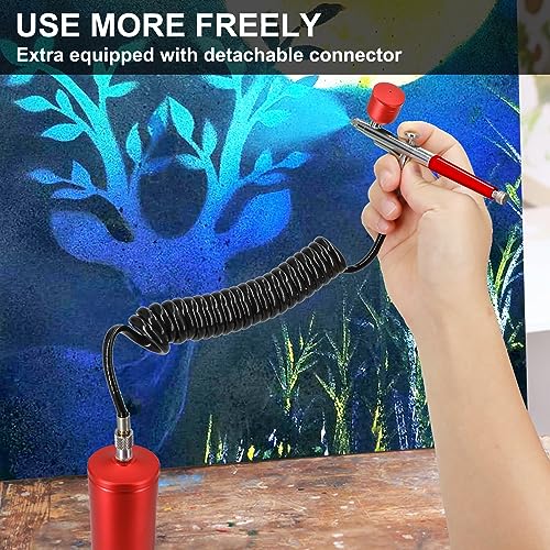 Ykall Kit de Aerógrafo com Compressor, Pistola de Aerógrafo Portátil Automática com Ponta de 0,3 Mm,