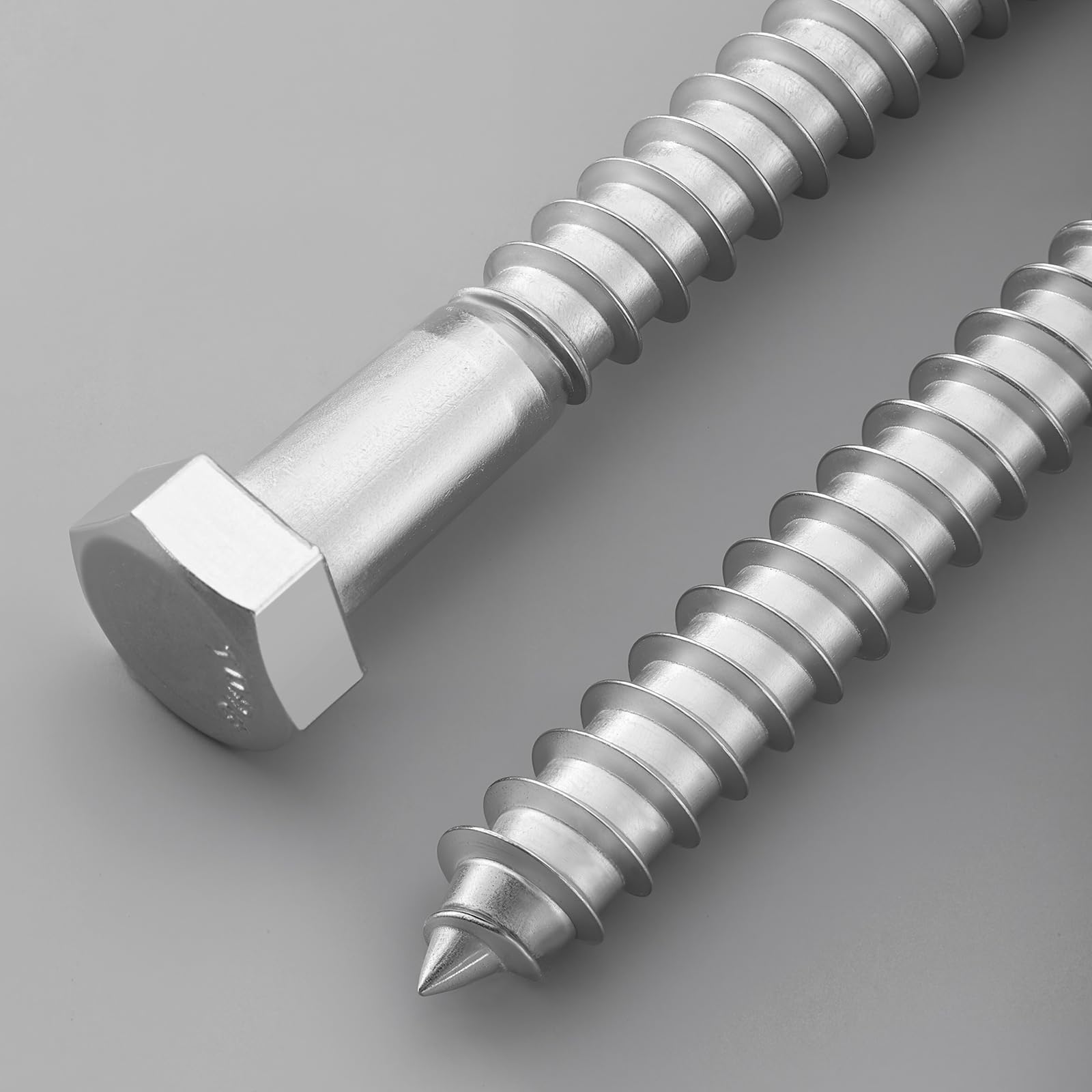 Stainless Steel Lag Screws - 20 Sets with Washers & Bit -3