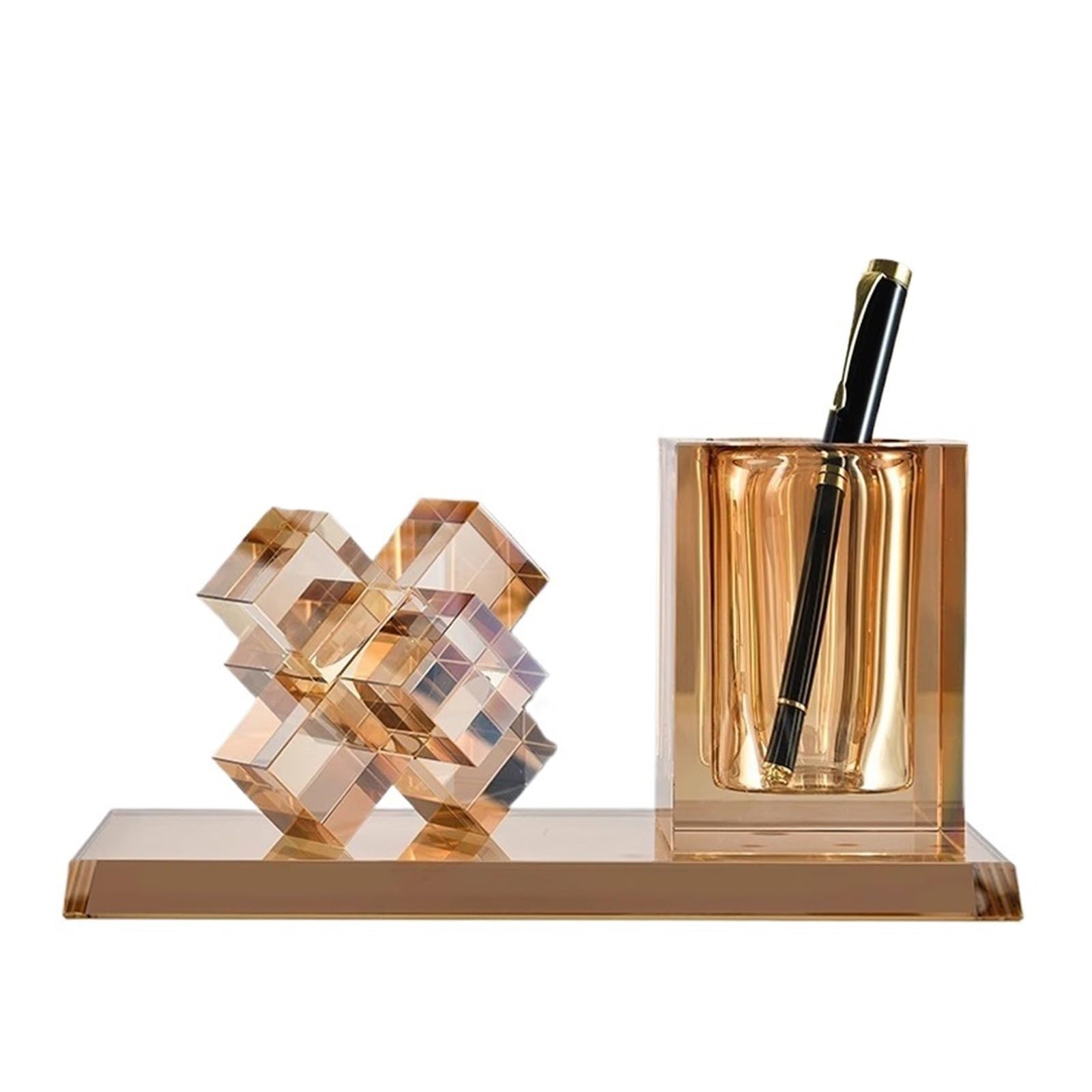 Décoration de bureau à domicile chic avec porte-stylo combinaison art