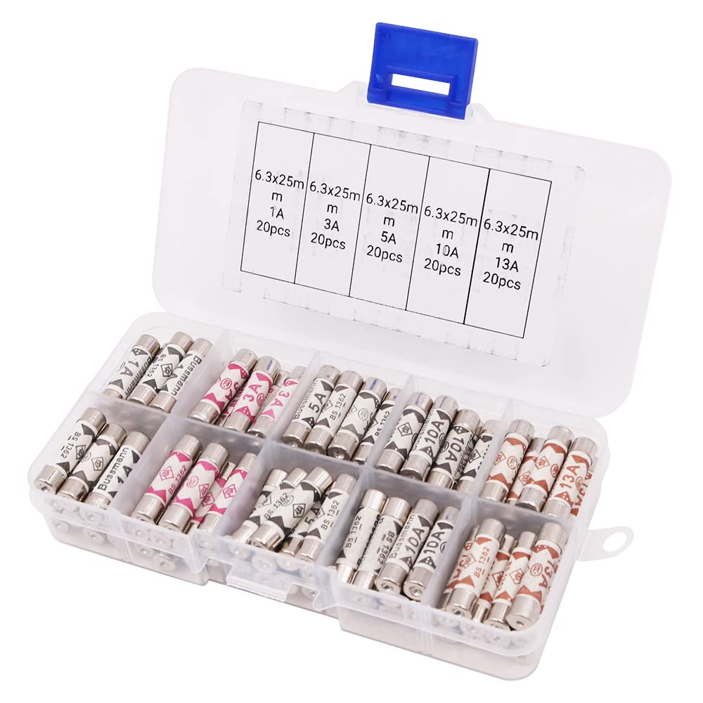 20 Pcs 5 X 20 Mm, 250 V 5 A Fast Action Cartridge Fuse Glass Tube F 5 AL 250 9X