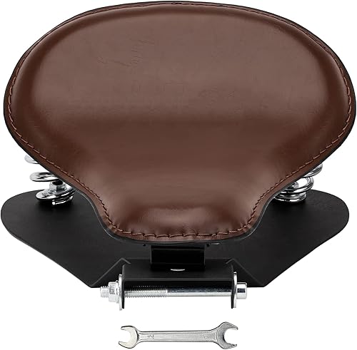 Vista 14 de Asiento de Conducción para Motocicleta Bobber Asiento Solo con Kit de Soporte de Montaje de Base con Resorte de Reemplazo para Harley Davidson
