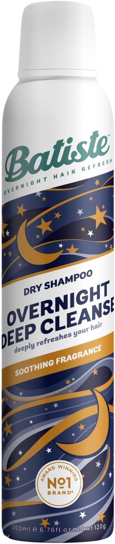 Batiste Overnight Deep Cleanse 200ml - Leave-In Deep Cleansing Dry Shampoo for Overnight Use - Absorbs Oil for Clean Looking Fresh Hair Overnight